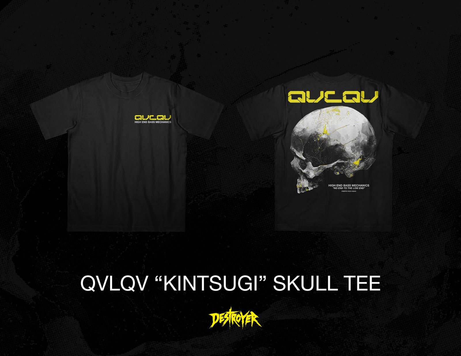 QVLQV "KINTSUGI" SKULL TEE by BOSS LEVEL RAVER